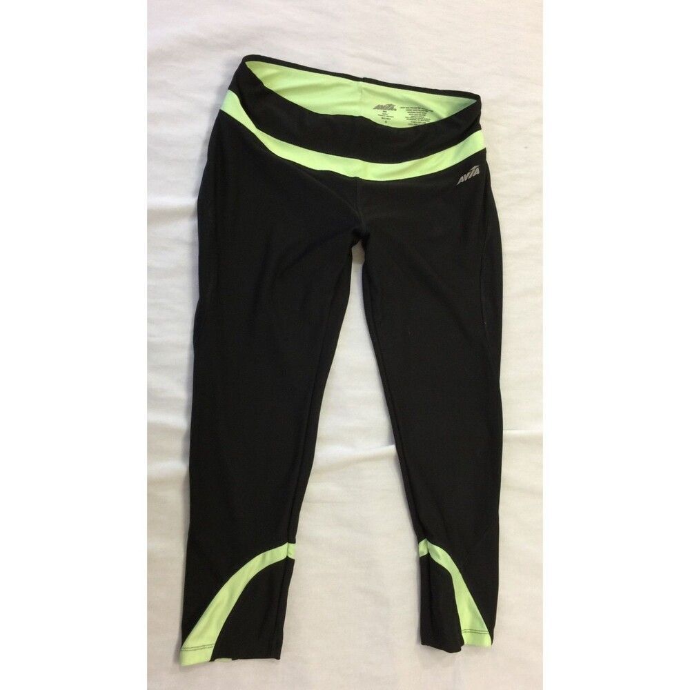 AVIA WOMENS ATHLETIC PULL ON YOGA CAPRIS PANTS SIZE S